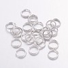 Silver Color Plated Iron Split Rings X-JRDS7mm-1