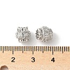 Brass Micro Pave Cubic Zirconia European Beads KK-U067-08P-06-2