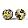 Bohemian Style Printed Schima Wood Beads WOOD-T032-31G-2