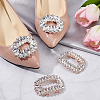 PandaHall Elite 4Pcs 2 Style Alloy Crystal Rhinestone Shoe Decorations AJEW-PH0011-49KCG-5