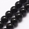 Natural Black Onyx Beads Strands X-G-A163-05-6mm-1