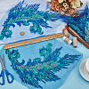 4Pcs 2 Style Polyester Embroidery Sew on Appliques PATC-MA0001-33C-3