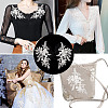 Flower Pattern Polyester Computerized Embroidery Appliques DIY-WH0304-580-5