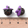 Halloween Rack Plating Brass Enamel European Beads KK-M280-01B-3