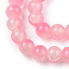 Crackle Baking Paint Imitation Jade Glass Beads Strands DGLA-T003-6mm-02-2