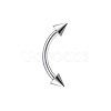 Titanium Alloy Curved Barbells Eyebrow Rings with Spikes WGE70A8-08-1
