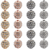 20Pcs 4 Colors Alloy Rhinestone Beads FIND-PA0001-20-1