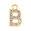 Golden Tone Alloy Rhinestone Pendants PW-WGCC773-02-1