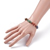 Natural & Synthetic Mixed Stone Chips Beads Stretch Bracelet BJEW-AL00003-20-4