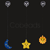 3Pcs 3 Styles Floating Silicone & Plastic Display Decorations AJEW-GF0013-34-7
