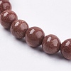 Synthetic Goldstone Bead Strands X-G-R193-04-8mm-3