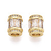 Brass Micro Pave Cubic Zirconia Beads X-KK-P237-02G-1