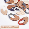 SUPERFINDINGS DIY 6 Pairs Mixed Shape Resin & Walnut Wood Earring Makings DIY-FH0001-95-4