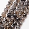 Natural Dragon Veins Agate Bead Strands G-K166-14-6mm-01-1