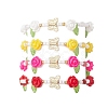 Glass Seed Bead and Resin Braided Bead Bracelets for Women BJEW-MZ00237-2