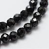 Natural Black Spinel Beads Strands G-E366-07-4mm-1