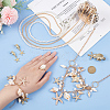 PandaHall Elite Natural Shell & Alloy Starfish Charm Bracelet & Bib Necklace & Adjustable Ring & Dangle Stud Earrings & Aligator Hair Clip & Mini Crossbody Bags SJEW-PH0001-11-5