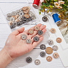 24 Sets 3 Colors Zinc Alloy Snap Buttons FIND-NB0003-68-3