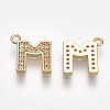 Brass Cubic Zirconia Charms KK-S348-330M-2