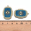 Ion Plating(IP) 304 Stainless Steel Evil Eye Enamel Pendants STAS-N107-04C-G-3