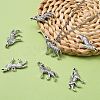 Tibetan Style Alloy Howling Wolf Pendants LF1753Y-NF-4