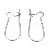 Tarnish Resistant 304 Stainless Steel Hoop Earring Findings STAS-S117-008C-01-2