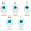 5Pcs Natural White Shell Pendants SHEL-BC0001-051-1