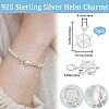 5Pcs 925 Sterling Silver Pendants STER-BBC0002-22-2
