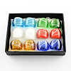Handmade Silver Foil Lampwork Wide Band Rings RJEW-Q150-M09-B-1