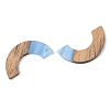 Opaque Resin & Walnut Wood Pendants RESI-S389-007A-C01-2