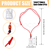 16Pcs 2 Colors Gold Foil Rabbit Pendant Necklaces Set with Red Ropes NJEW-CA0001-08-2