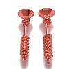 PVD Vacuum Plating 304 Stainless Steel Unisex Punk Hip-hop Rock Nail Shape Screw Pierced Stud Earrings EJEW-F261-01E-1