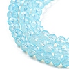 Baking Paint Transparent Glass Beads Strands DGLA-A034-J2mm-B02-4