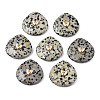 Natural Dalmatian Jasper Pendant Rhinestone Settings G-N326-131-04-1