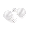 Round Ball Drawbench Brass Ear False Plugs for Women EJEW-G391-24B-S-3