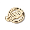 Brass Micro Pave Cubic Zirconia Pendants KK-E003-05G-3