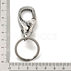 Tibetan Style 316 Surgical Stainless Steel Fittings with 304 Stainless Steel Key Ring FIND-Q101-01AS-3