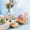 3 Sets 3 Style Wood Holder for Planter Pots AJEW-BC0006-54-3