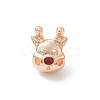 Christmas Theme Alloy Enamel European Beads MPDL-Q213-08G-2