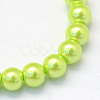Baking Paint Pearlized Glass Pearl Round Bead Strands HY-Q330-8mm-66-2