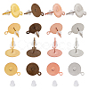 Brass Stud Earring Settings KK-PH0035-72-1