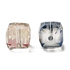 Faceted Cube Electorplated Glass Beads X-EGLA-E006-M3-3