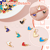 24Pcs 6 Colors Enamel Charms KK-HY0003-96-3