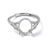 Adjustable 925 Sterling Silver 4 Prongs Ring Settings STER-K179-31P-2