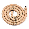 Flat Round Handmade Polymer Clay Beads CLAY-R067-6.0mm-37-3