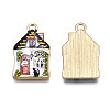 Rack Plating Alloy Enamel Pendants ENAM-T011-159C-3
