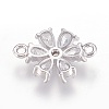Brass Micro Pave Cubic Zirconia Links ZIRC-F087-10P-RS-2