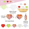 50Pcs Glass Connector Charms PALLOY-FZ00019-5