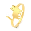 201 Stainless Steel Adjustable Ring for Women RJEW-D082-04D-1