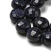 Synthetic Blue Goldstone Beads Strands G-K351-A01-02-4